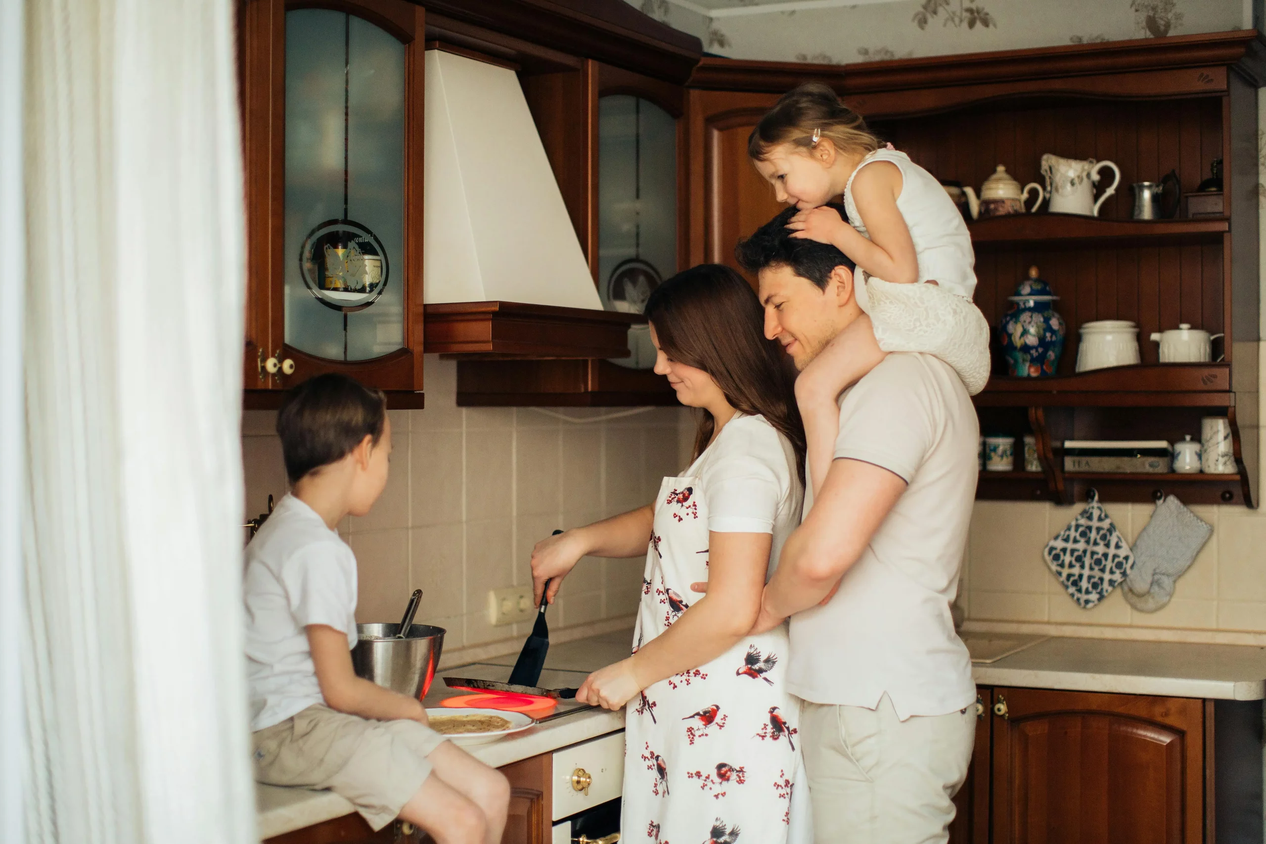 Family in a home purchased with a VA loan